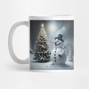 Scary smiling snowman Mug